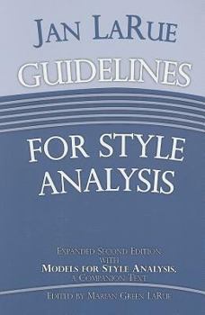 Paperback Jan LaRue Guidelines for Style Analysis [With CD (Audio)] Book