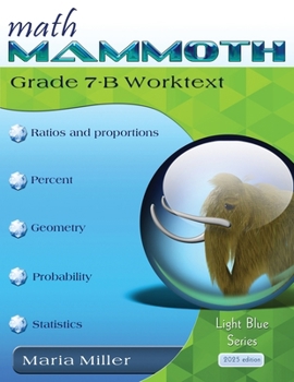 Paperback Math Mammoth Grade 7-B Worktext Book