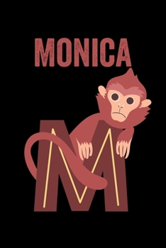Paperback Monica: Animals Coloring Book for Kids, Weekly Planner, and Lined Journal Animal Coloring Pages. Personalized Custom Name Init Book