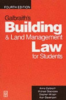 Paperback Galbraith's Building and Land Management Law for Students Book