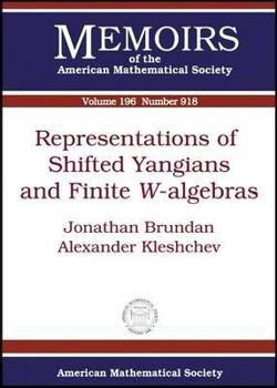 Representations of Shifted Yangians and Finite $w$-algebras (Memoirs of the American Mathematical Society)