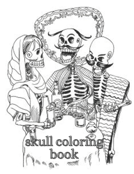 Paperback skull coloring book: skull coloring book for fun Book
