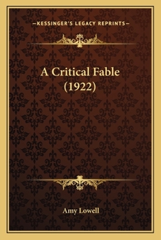Paperback A Critical Fable (1922) Book