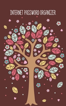Paperback Internet Password Organizer: Username and Password Keeper: Pretty Tree Book