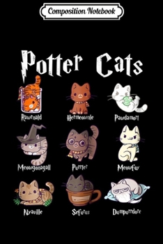 Composition Notebook: Womens Harry Pawter Cute Kitten Potter Cats T hirt For Women Journal/Notebook Blank Lined Ruled 6x9 100 Pages