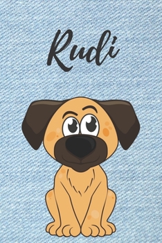 Rudi Hunde Malbuch / Notizbuch / Tagebuch / Journal / DIN A5 / Geschenk: individuelles personalisiertes blanko Jungen & Männer Namen Notizbuch, ... ... Geschenk für Männer. (German Edition)