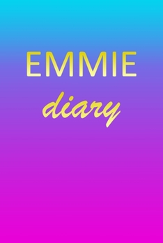 Paperback Emmie: Journal Diary - Personalized First Name Personal Writing - Letter E Blue Purple Pink Gold Effect Cover - Daily Diaries Book