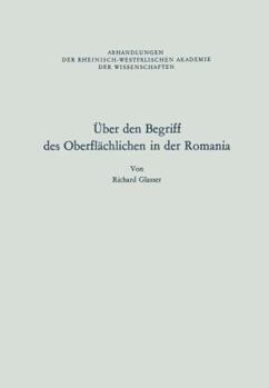 Paperback Über Den Begriff Des Oberflächlichen in Der Romania [German] Book