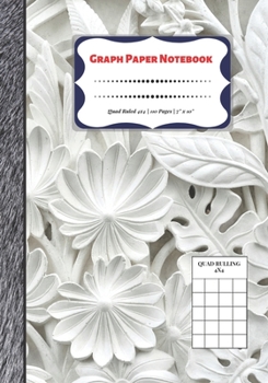 Paperback Graph Paper Notebook: Quad Ruled 4x4 - 110 Pages - 7" x 10" Squared Graphing Paper * Blank Notebook * Grid Paper * Softback ...(Composition Book