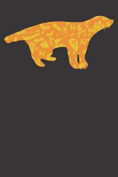 Paperback Notebook: Badger Halloween Party Pumpkin Pattern Gift Dot Grid Dotted 6x9 120 Pages Book