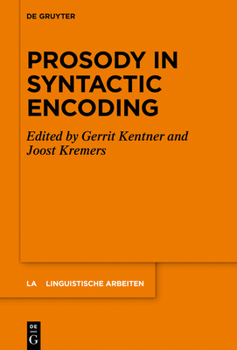 Paperback Prosody in Syntactic Encoding Book