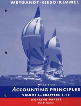 Paperback Accounting Principles, Chapters 1-13, Working Papers (Volume 1) Book