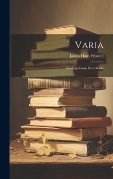 Hardcover Varia: Readings From Rare Books Book