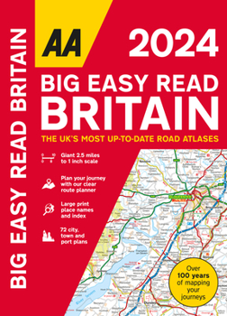 Spiral-bound AA Big Easy Read Atlas Britain 2024 Spiral Book
