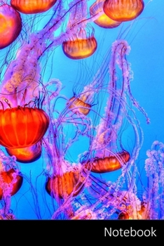 Notebook: クラゲ、カラフル、海、海 ノートブック/ 日記 / ライティングブック / ノー