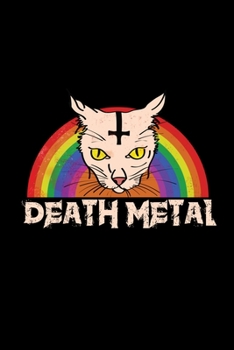 Death Metal: Heavy Satanic Cat Rainbow Gothic Lined Notebook Journal Diary 6x9