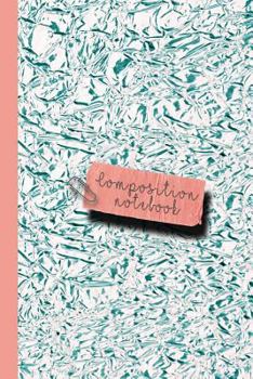 Composition notebook: Small sparkle glitter school or academic college ruled composition notebook for girls and women - Blue crinkle sparkle