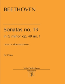 Paperback Beethoven Sonata no. 19: op. 49, no. 1 Book