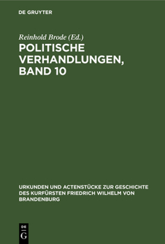 Hardcover Politische Verhandlungen, Band 10 [German] Book