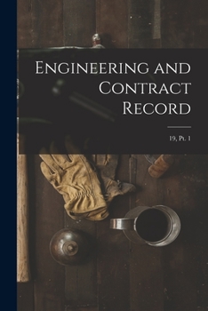 Paperback Engineering and Contract Record; 19, pt. 1 Book