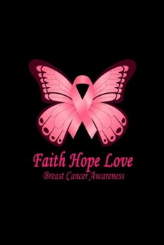 Breast Cancer Awareness Pink Ribbon Flower: Blank Lined Notebook Journal for Work, School, Office | 6x9 110 page