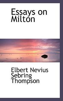 Paperback Essays on Milton Book