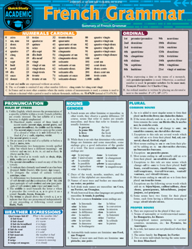 Misc. French Grammar: Quickstudy Laminated Reference Guide Book