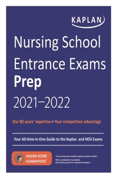 Paperback Kaplan Nursing School Entrance Exam Prep 2020-2021 Book