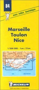 Map Michelin Marseille/Toulon/Nice, France Map No. 84 (Michelin Maps & Atlases) Book