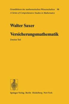 Hardcover Versicherungsmathematik [German] Book