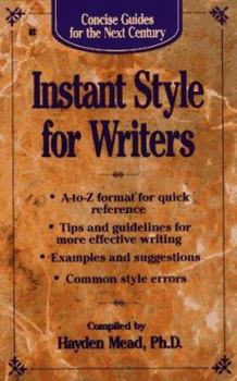 Mass Market Paperback Concise Guides: Instant Style for Writers Book