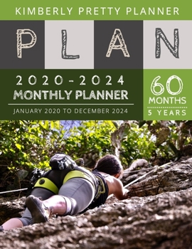 Paperback 5 year monthly planner 2020-2024: 2020-2024 Monthly Planner Calendar - internet login and password - 5 Year Goal Planner - Five Year Life Goal Plan - Book