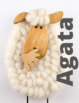 Agata: Checkered Notebook with Name for Girls and Women, XL 8.5"x 11", 120 Pages, Paperback.