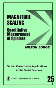 Paperback Magnitude Scaling: Quantitative Measurement of Opinions Book