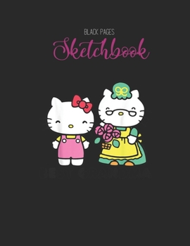 Black Paper SketchBook: Disney Beauty And The Beast Belle Surrounded Graphic Designed BLACK PAPER Sketch Book for Drawing Sketching and Writing With ... Workout Marble Size Kawaii Kitty 8.5inx11in