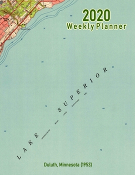 Paperback 2020 Weekly Planner: Duluth, Minnesota (1953): Vintage Topo Map Cover Book