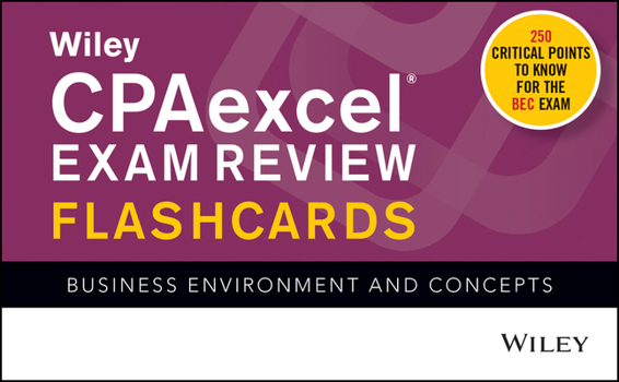 Paperback Wiley's CPA Jan 2022 Flashcards: Business Environment and Concepts Book