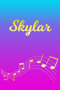 Skylar: Sheet Music Note Manuscript Notebook Paper | Pink Blue Gold  Personalized Letter S Initial Custom First Name Cover | Musician Composer ... Notepad Notation Guide | Compose Write Songs