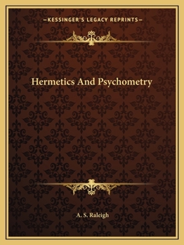 Paperback Hermetics And Psychometry Book