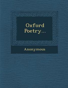 Paperback Oxford Poetry... Book