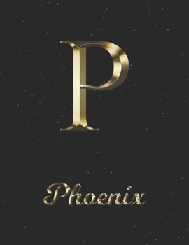 Paperback Phoenix: 1 Year Daily Planner (12 Months) - Yellow Gold Effect Letter P Initial First Name - 2020 - 2021 - 365 Pages for Planni Book