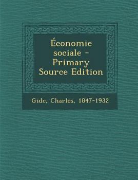 Paperback Economie Sociale - Primary Source Edition [French] Book