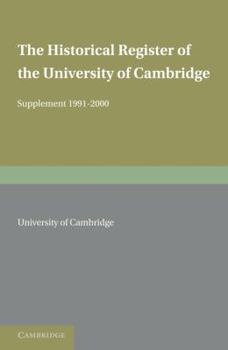 Paperback The Historical Register of the University of Cambridge: Supplement 1991-2000 Book