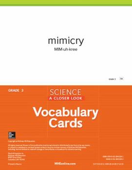 Paperback Science, a Closer Look, Grade 3, Science Vocabulary Cards Book