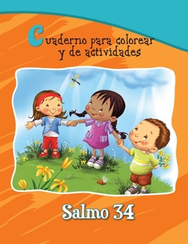Paperback Salmo 34: Cuaderno para colorear [Spanish] [Large Print] Book