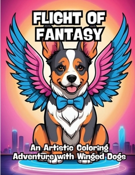 Flight of Fantasy: An Artistic Coloring Adventure with Winged Dogs