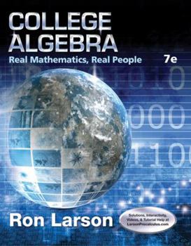 Hardcover College Algebra: Real Mathematics, Real People Book