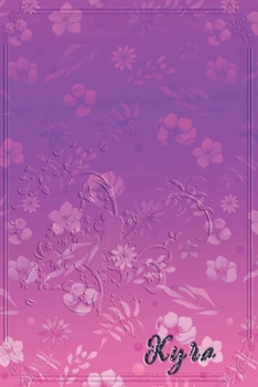 Kyra: Personalized Name Embossed  Lavender Purple Pink Shade Gradient with floral Inspired | Blank Lined Notebook Journal | Diary Note Taking ... Touch Gift for Female Friends Coworkers