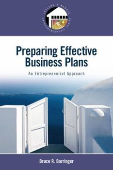 Paperback Preparing Effective Business Plans: An Entrepreneurial Approach Book