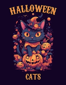Paperback Halloween Cats: Coloring Book